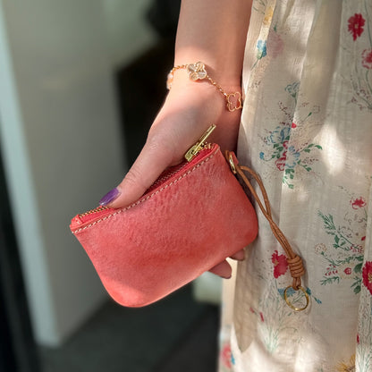 Retro Handmade Leather Zipper Wallet