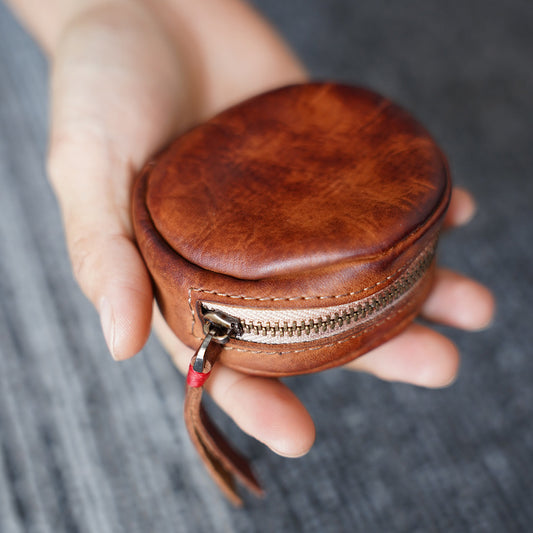 Retro Handmade Leather Coin Wallet