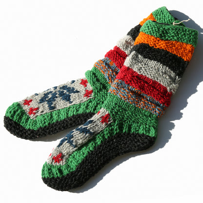 Winter Wool Colorful Mid-calf Socks Ethnic Style Socks
