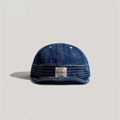 Retro Denim Flip Hat Beret Casual Cap Adjustable Hat