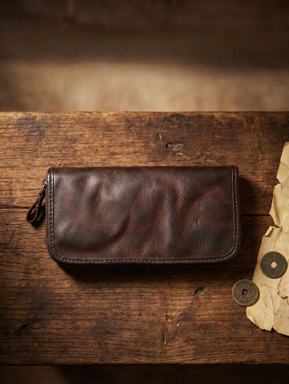 Retro Handmade Leather Wallet Multi-card Slots Wallet