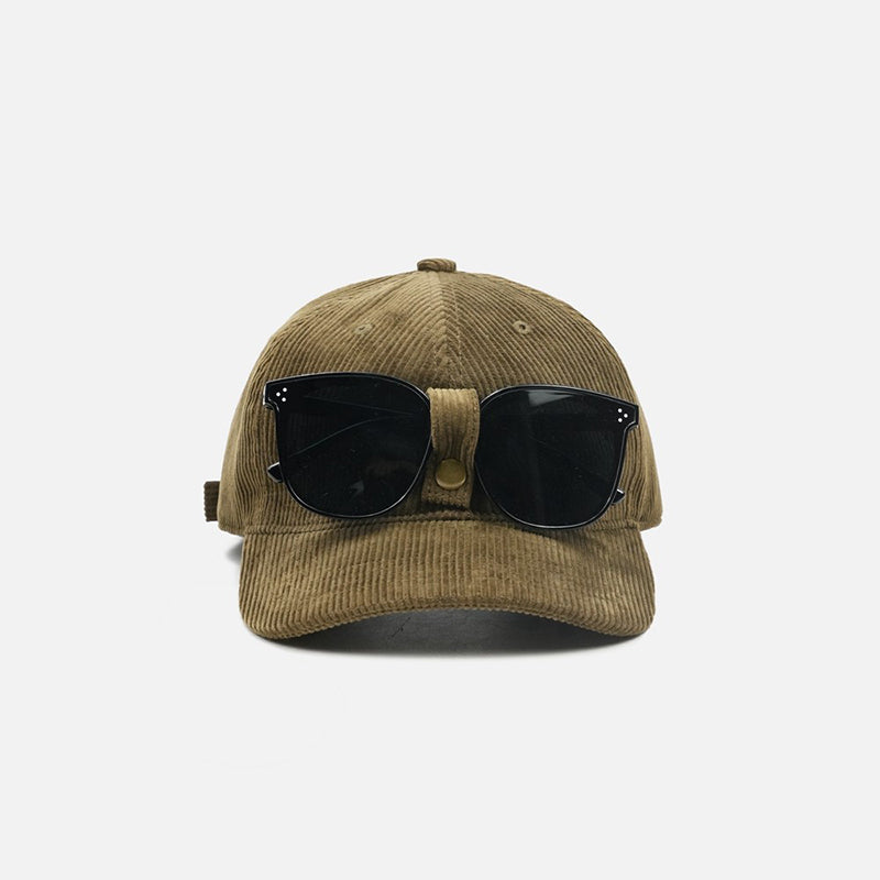 Retro Glasses Storage Flip Hat Beret Casual Cap Adjustable Hat