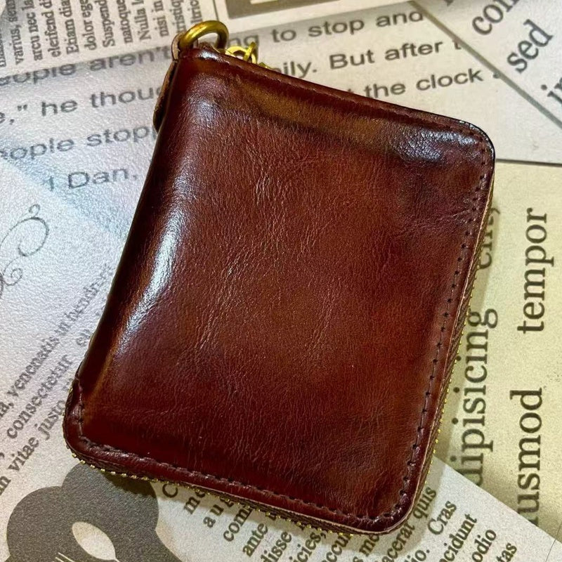 Vintage Leather Handmade Card Wallet
