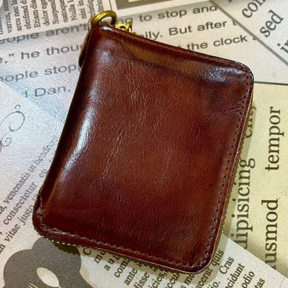 Vintage Leather Handmade Card Wallet