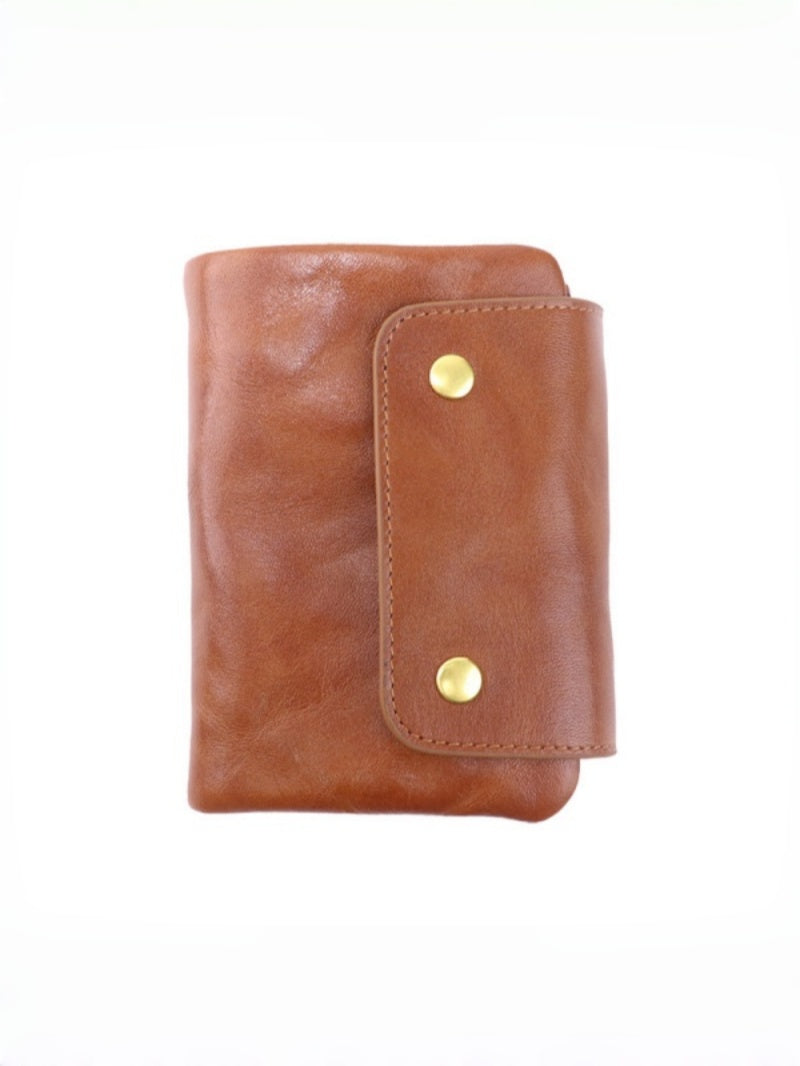 Retro Leather Handmade Short Wallets
