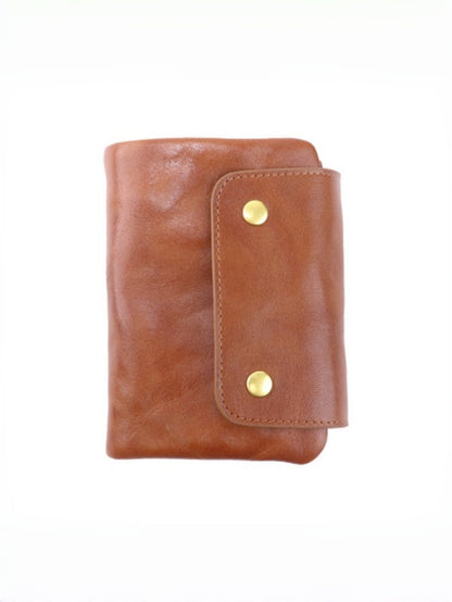 Retro Leather Handmade Short Wallets