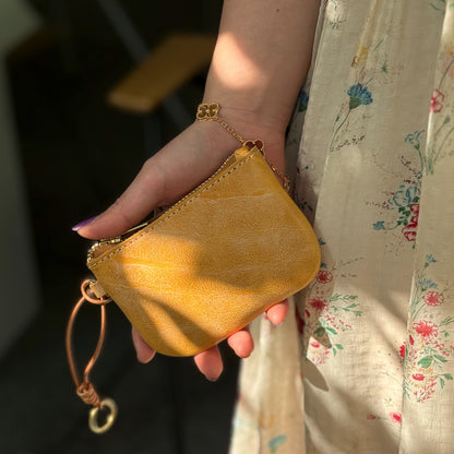 Retro Handmade Leather Zipper Wallet