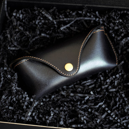 Retro Tanned Leather Glasses Case