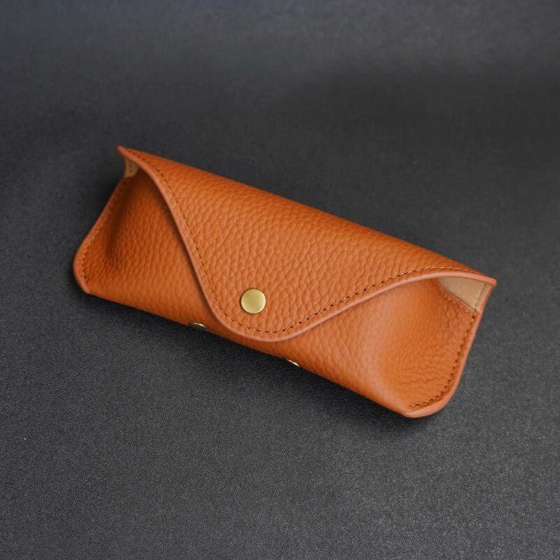 Retro Tanned Leather Glasses Case