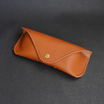 Retro Tanned Leather Glasses Case