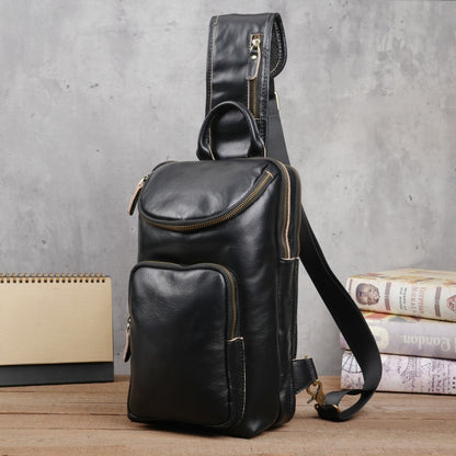 Retro Handmade Leather Chest Bag Crossbody Bag
