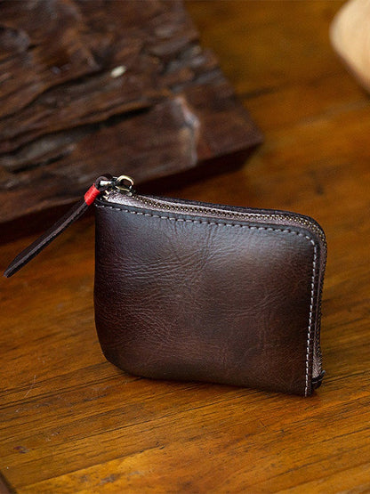 Vintage Zipper Cards Holder Coin Wallet