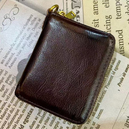Vintage Leather Handmade Card Wallet