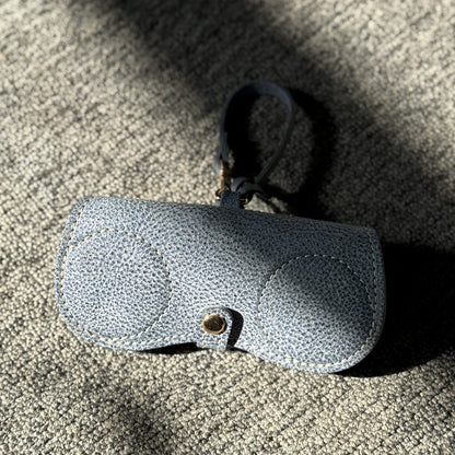 Retro Handmade Wax Leather Glasses Case