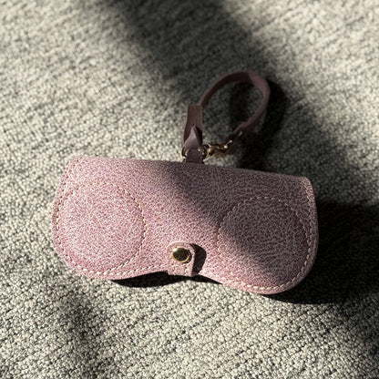 Retro Handmade Wax Leather Glasses Case