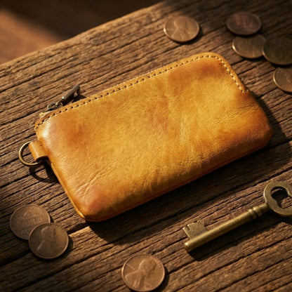 Vintage Leather Handmade Card Wallet