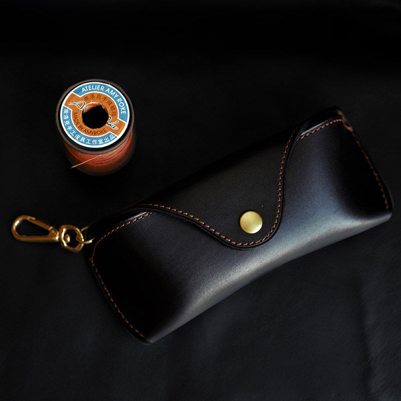 Retro Tanned Leather Glasses Case