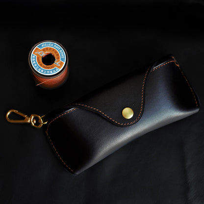 Retro Tanned Leather Glasses Case