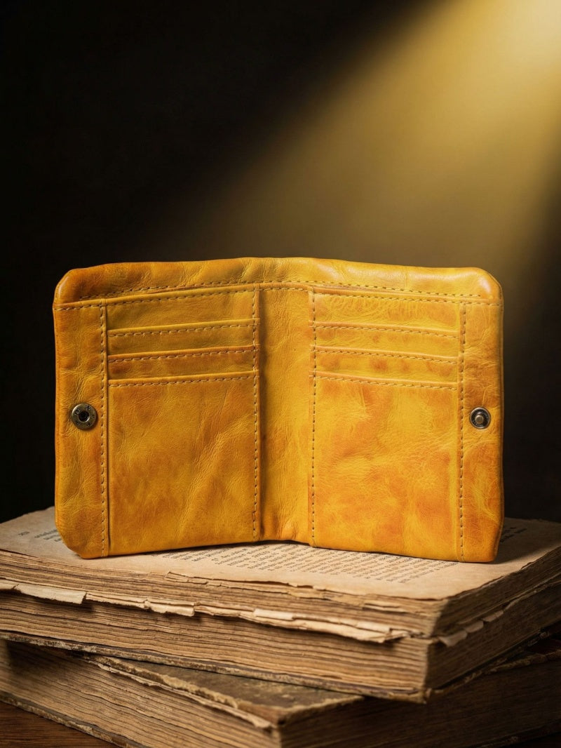 Retro Leather Handmade Short Wallets