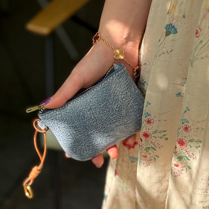 Retro Handmade Leather Zipper Wallet