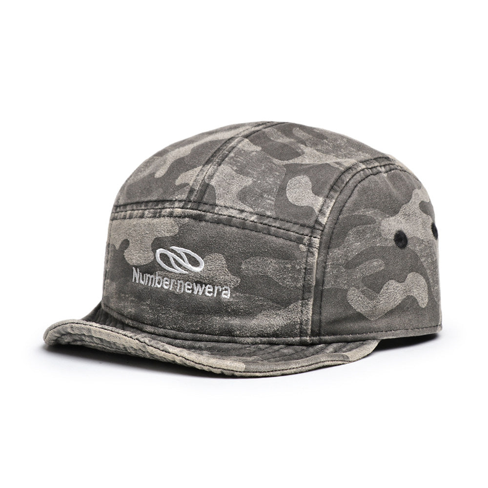 Retro Flip Hat Camouflage Beret Casual Cap Adjustable Hat