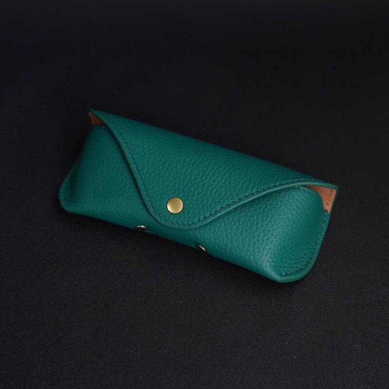 Retro Tanned Leather Glasses Case