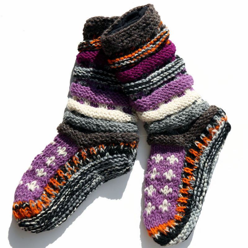 Winter Wool Colorful Mid-calf Socks Ethnic Style Socks
