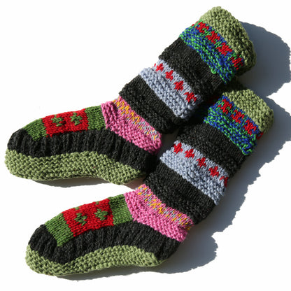 Winter Wool Colorful Mid-calf Socks Ethnic Style Socks